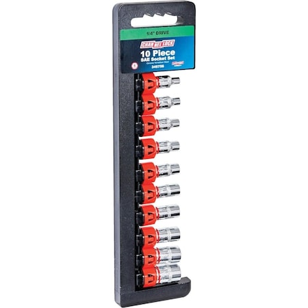 Channellock Standard 1/4 In. Drive 6-Point Shallow Socket Set 10-Piece 346756
